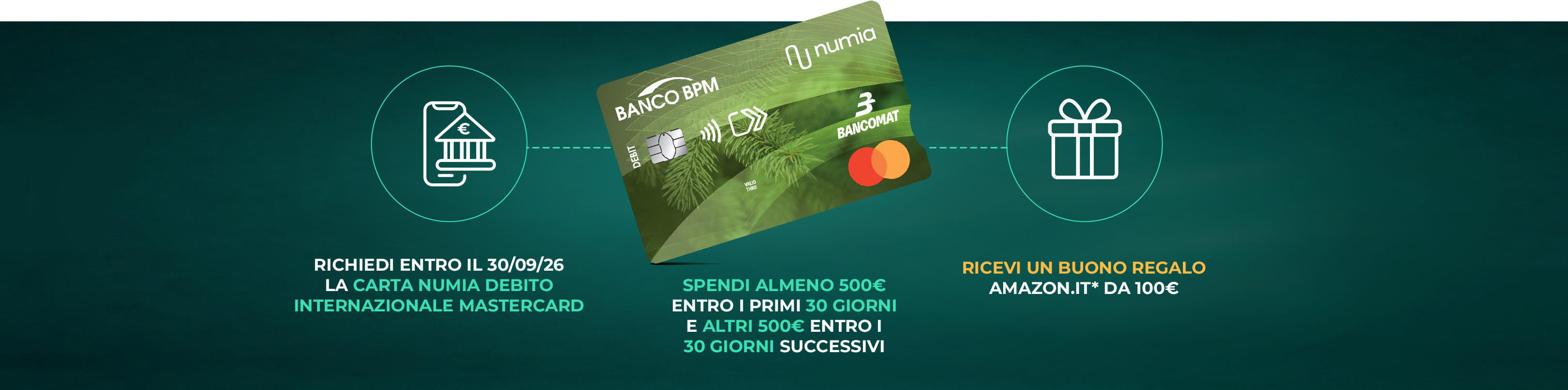 Promo buono regalo Amazon.it da 100 euro: richiedi la Carta Numia, spendi e ricevi il buono
